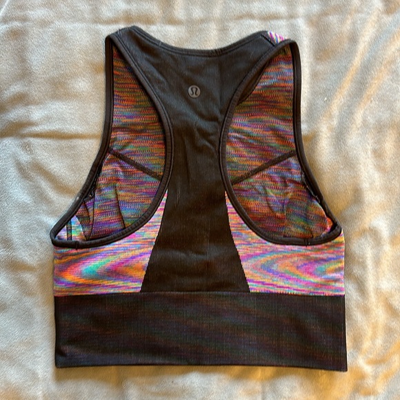 6 / EUC Lululemon Love Revealed Bra Black / Rainbow (retired/sunset!) - Picture 6 of 6